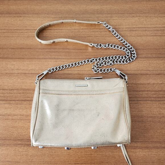 Rebecca Minkoff Mini M.A.C. Metallic Gold Crossbody Bag - Picture 3 of 13